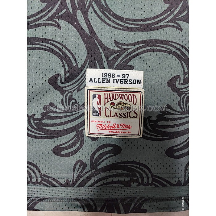 Maillot Philadelphia 76ers Allen Iverson NO 3 Mitchel & Ness 1996-97 Noir